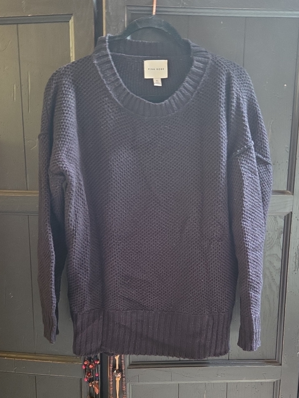 Pull Over Black Knit Sweater